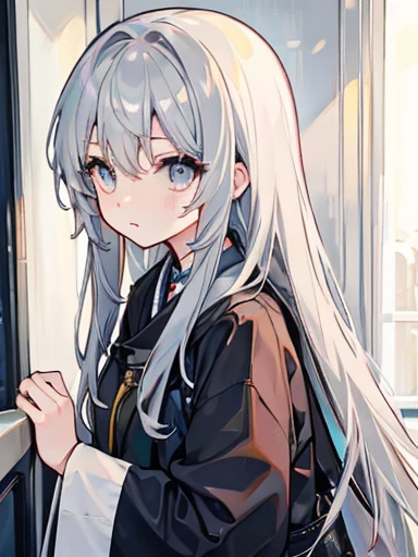 Gray Hair、Long Hair、girl