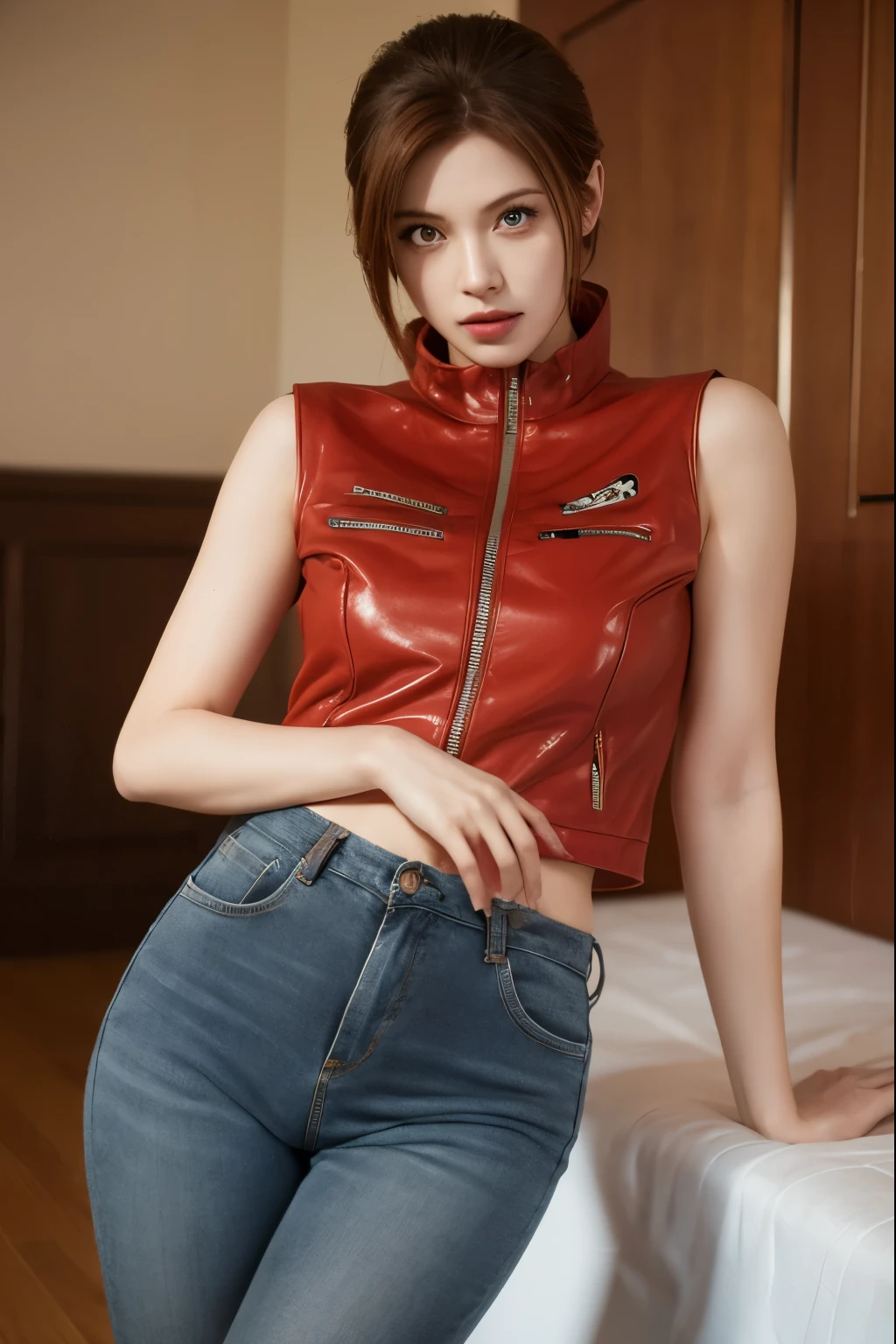 (masterpiece, best quality), 1girl , Claire Redfield, 