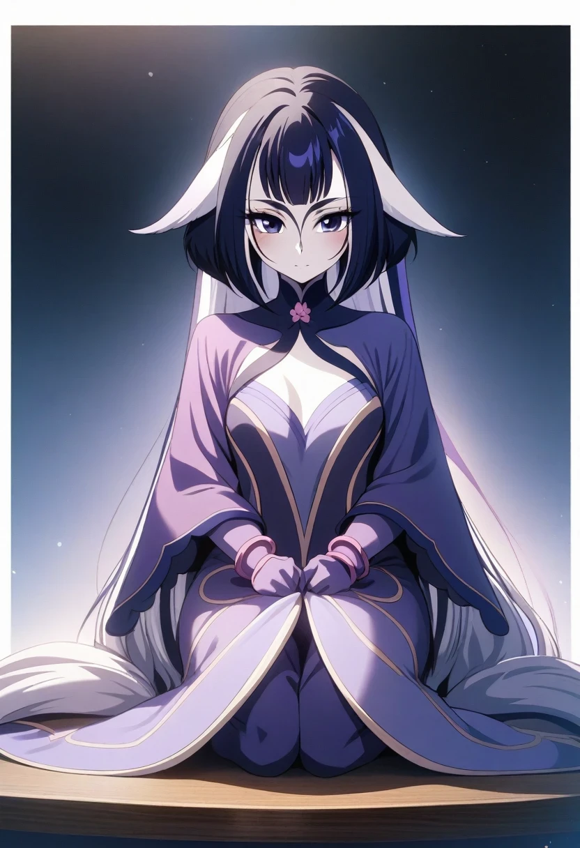 (shylily/(Twich/):1.5),(masterpiece:1.2),(best quality:1.2),Moles under the eyes, heart shaped collar, (masterpiece, best quality), official art, Beautiful and beautiful: 1.2), (1 girl), Bob Hairstyle、Rabbit ears、 whole body、Smile、university