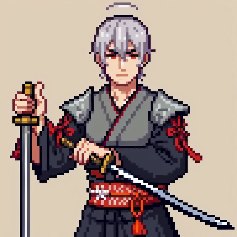 Make a Shogun holding his sword