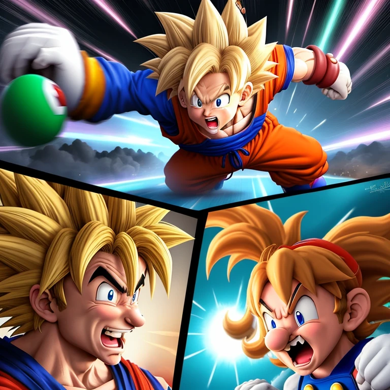 Goku vs Super Mario