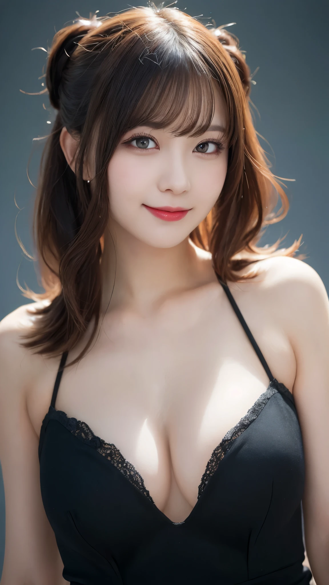 highest quality, shape, Very detailed, In detail, High resolution, 8k wallpaper, Perfect dynamic composition, Beautiful details, dress,Random Hairstyles, Center of chest, Natural color lip, Random sexy poses,smile,Woman with perfect body，Little devil succubus，Bite