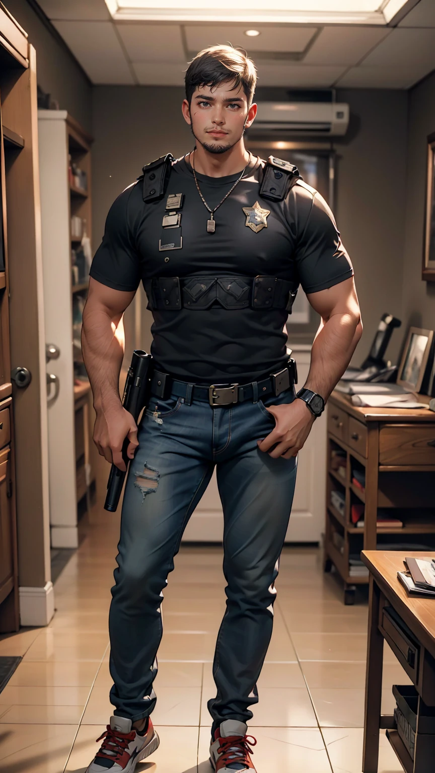 naked cop Kevin White, And he was the youngest guy, who became a detective in the LAPD. He was an athlete in high school, He got married and at the age of 17 had a son with his high school sweetheart, Joined the Marine Corps, Crawled out, Became a policeman...And then ruined my life