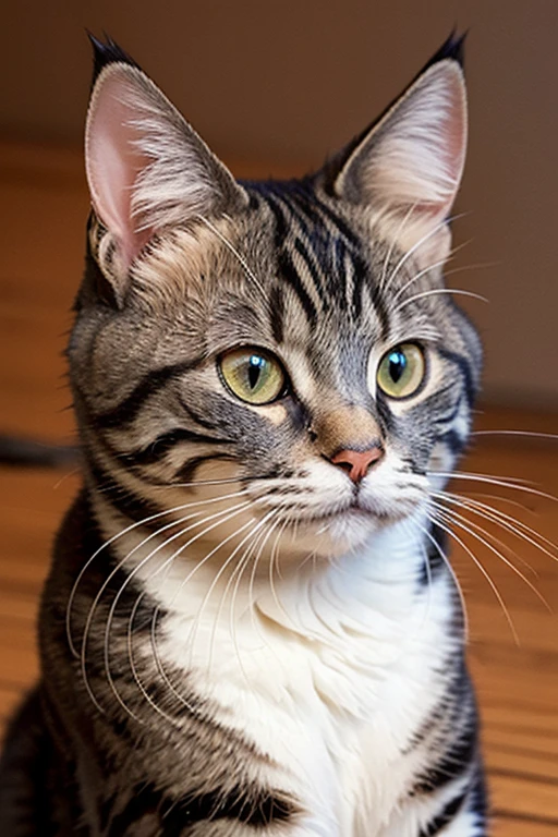 ((highest quality)), ((masterpiece)), (detailed), Perfect Face,Cat,American Shorthair,Small,Company Background
