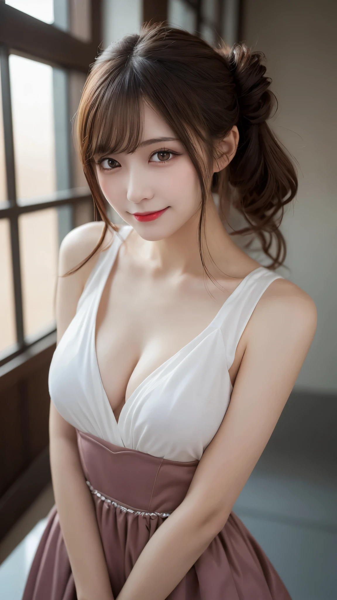 highest quality, shape, Very detailed, In detail, High resolution, 8k wallpaper, Perfect dynamic composition, Beautiful details, dress,Random Hairstyles, Center of chest, Natural color lip, Random sexy poses,smile,Woman with perfect body,Little devil succubus,