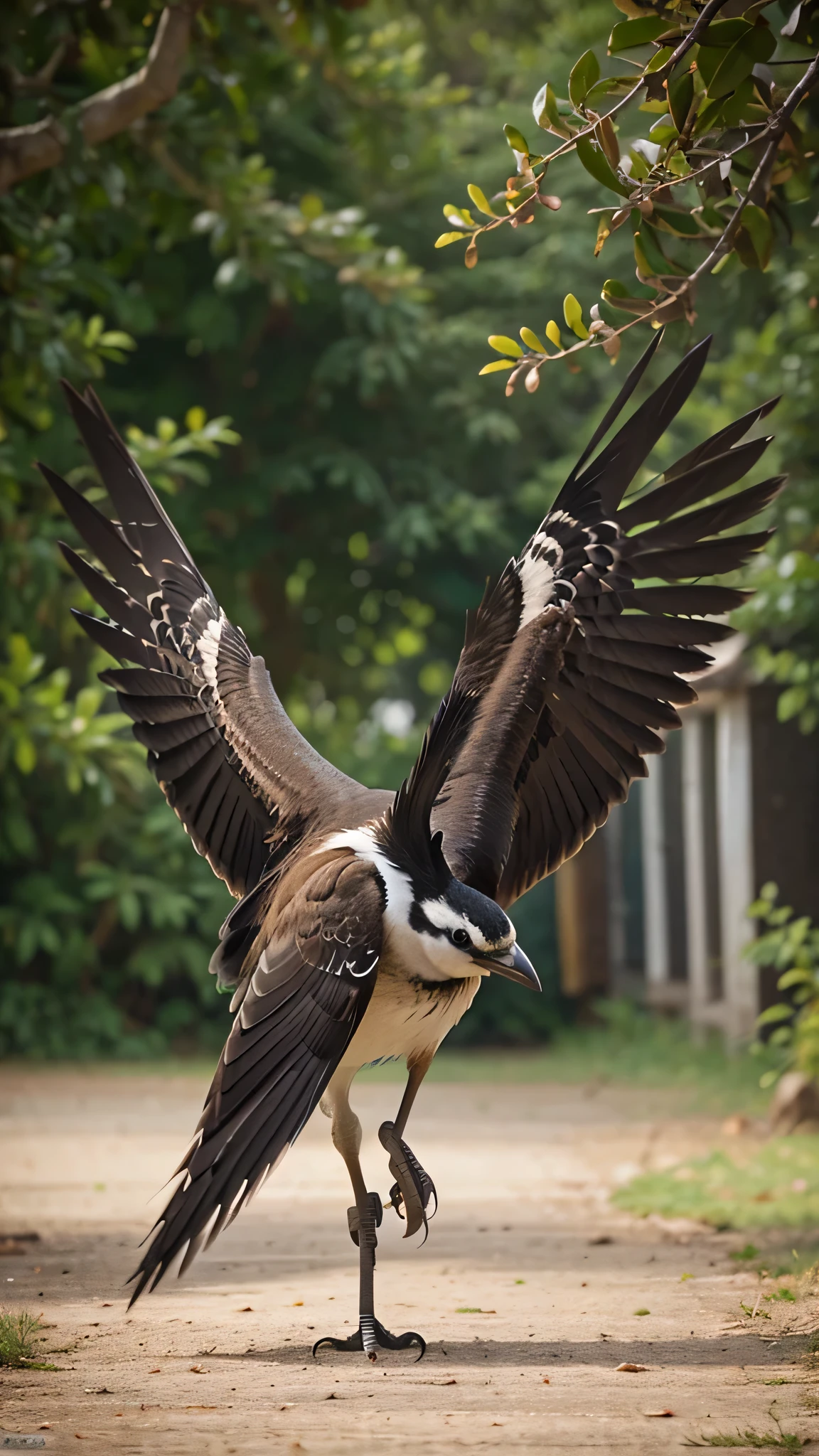 Make an image with great quality and better resolution, image of a bird facing forward