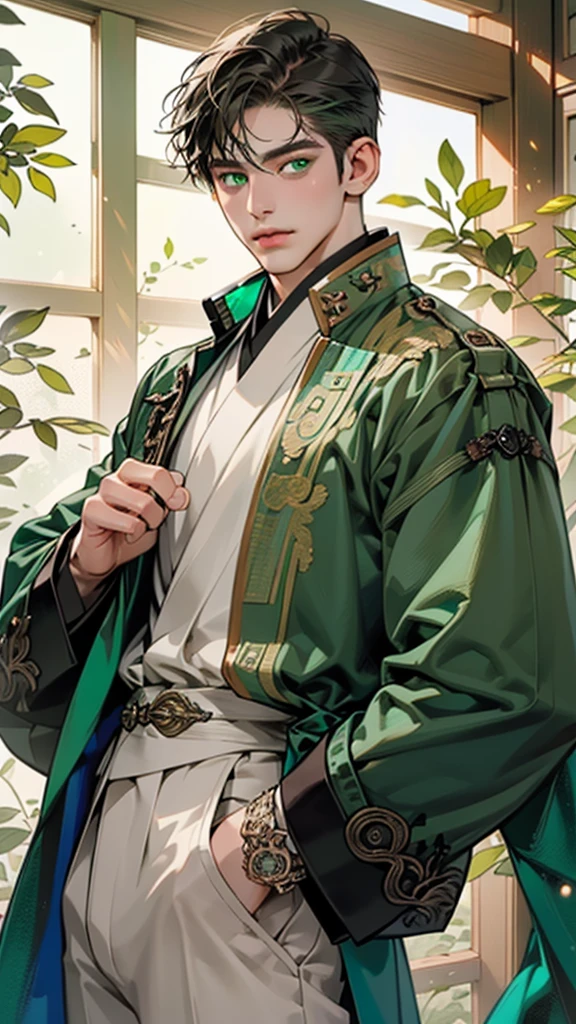 (asian male),(male:1.5), muscle, 1boy, big muscle, pectoral, big pectoral,  muscular, Mature man,45 year old man,adult,1 man, old macho man,perfect body,an extremely delicate and beautiful detailed face, (((green_eyes:1.3))),intricate eyes,beautiful detailed eyes,symmetrical eyes,short hair, green eyes, brown hair,perfect face, brown hair, nice hair style,(perfect hands, five fingers), perfect proportions, ((detailed face)), (((Asian:1.5)))

smile,expressive eyes,   

(ultra-detailed:1.3), beautiful detailed glow,  finely detailed, ultra-detailed, 

 arabian,elegant,

(open coat, asian fashion,asian coat, jeans,white shirt,  masculine features, modern style,asian clothes),(((dark green coat, dark green coat outfit, wearing a dark green coat:1.3,asian dark green coat))),(asian jewelry,intricate necklace),((bulge in pants)),(((intricate outfit,intricate clothes,ornate outfit))),

(dynamic pose:1.0),embarrassed,(centered,scale to fit dimensions,Rule of thirds),

inside,indoor,((room in a palace in Arabia)),scenery:1.25,((intricate scenery)),((winter decorations)),Christmas tree,

(Glossy winter ornaments),highres,sharp focus,(ultra detailed,extremely detailed),(photorealistic artwork:1.37),(extremely detailed CG unity 8k wallpaper),(((vibrant colors,vibrant theme))),(intricate),(masterpiece),(best quality),
