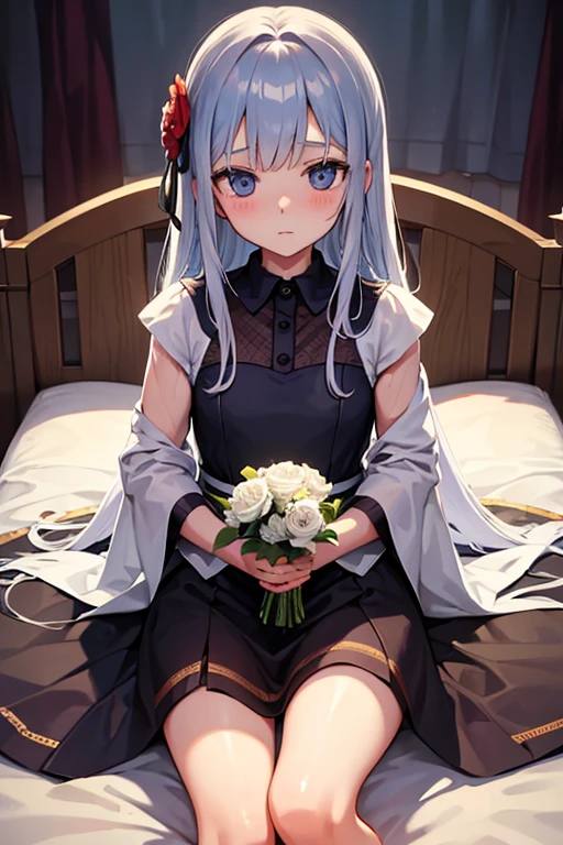The wide, innocent eyes of the ten-year-old girl were filled with fear and compassion as she gazed upon the young soldier lying motionless on the hospital bed. His body was pale and emaciated from the gruesome wounds.

She slowly approached the bed, her small hands clutching a bouquet of wildflowers she had gathered from the meadow near her home. The flowers were a symbol of hope and encouragement she wanted to offer the young soldier.

The girl placed the bouquet on the bedside table, silently staring at the soldier's face. She wanted to tell him she cared, she wanted him to survive, but the words caught in her throat.

Finally, the girl decided to kneel beside the bed and reached out to take the soldier's hand. His hand was cold and limp, but she felt a warmth in her heart when she touched it.