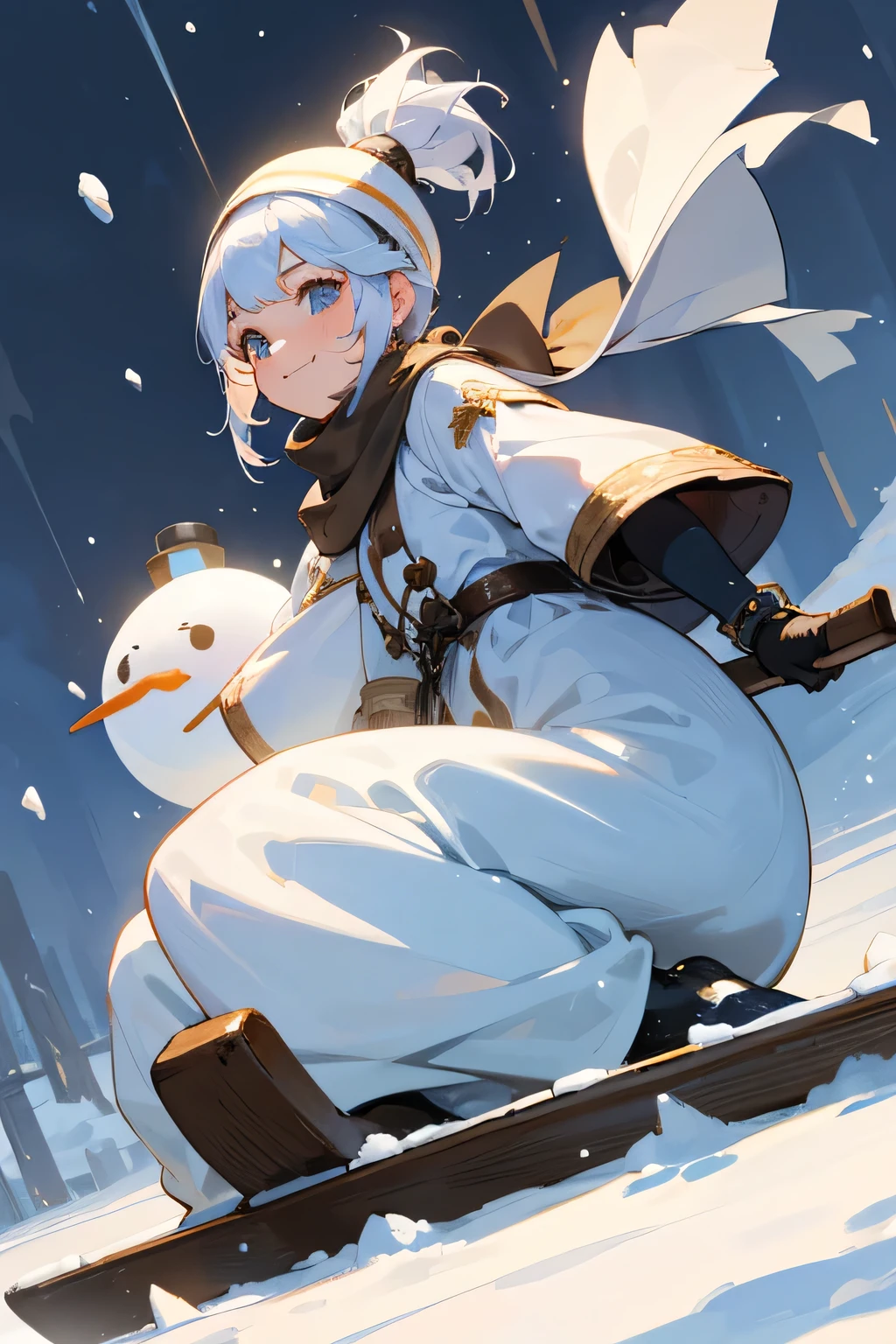 highest quality、High resolution、Detailed Background、(Beautiful face in every detail:1.4)、Teenage beauty、Highly detailed face、cute hair color、ponytail、Bobcut、cute hairstyle、well-groomed eyebrows、cute gesture、The girl&#39;s facial expressions and behavior、The surrounding snow scenery、Fits in one screen、(Three beautiful girls:1.5)、

It depicts a girl happily building a snowman in the snow.、
The big snowball the girl was holding、Smiling face、Snowman hats, scarves and other accessories、
It depicts a girl playing in a snowy landscape.、
A girl shovels snow and throws it、
The facial expressions and gestures of someone trying to catch the falling snow、
Depicts a girl having a snowball fight with her friends in the snow.、
The girl is smiling as she makes a snowball, and is in a pose throwing a snowball she is holding. The girl is stretching her hand out as the snow falls, gazing at the snowflakes.、
The girl is curious々The expression on his face and the snowflakes falling on his palm are adorable.、
Depicts a girl sledding in the snow、
A girl is smiling and sitting on a sled、She looks adorable as she glides happily with her hair blowing in the wind and snow falling.、cute