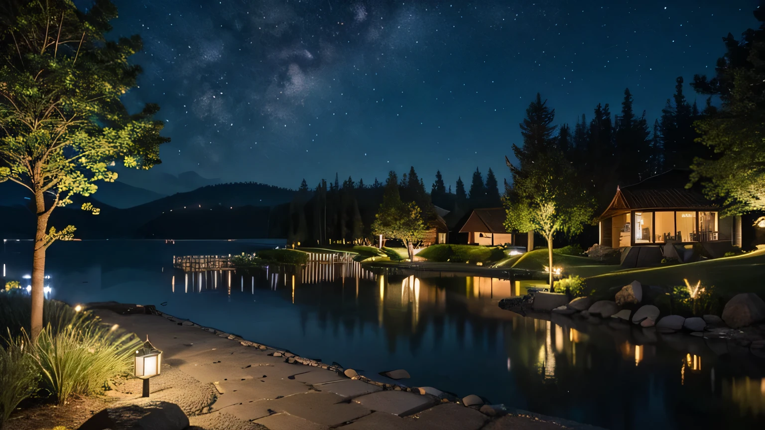 highest quality、Beautiful night view、nature、summer