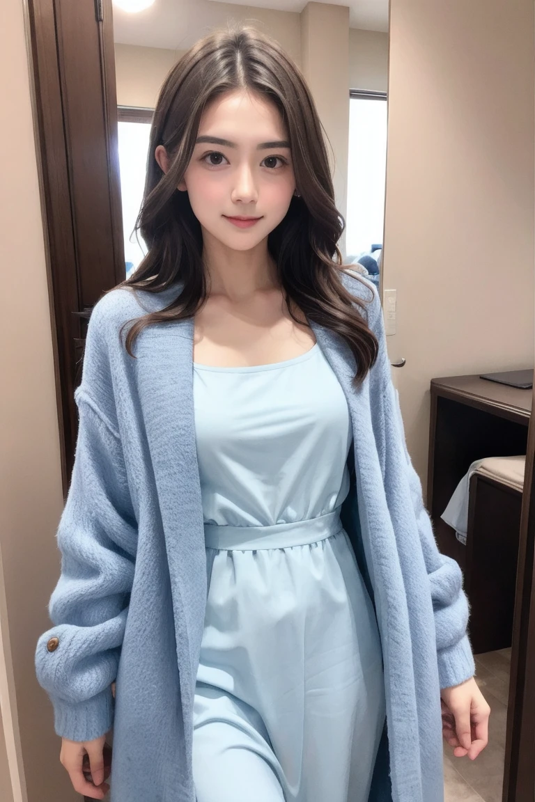 Belle femme cheveux long ,Robe moulante 