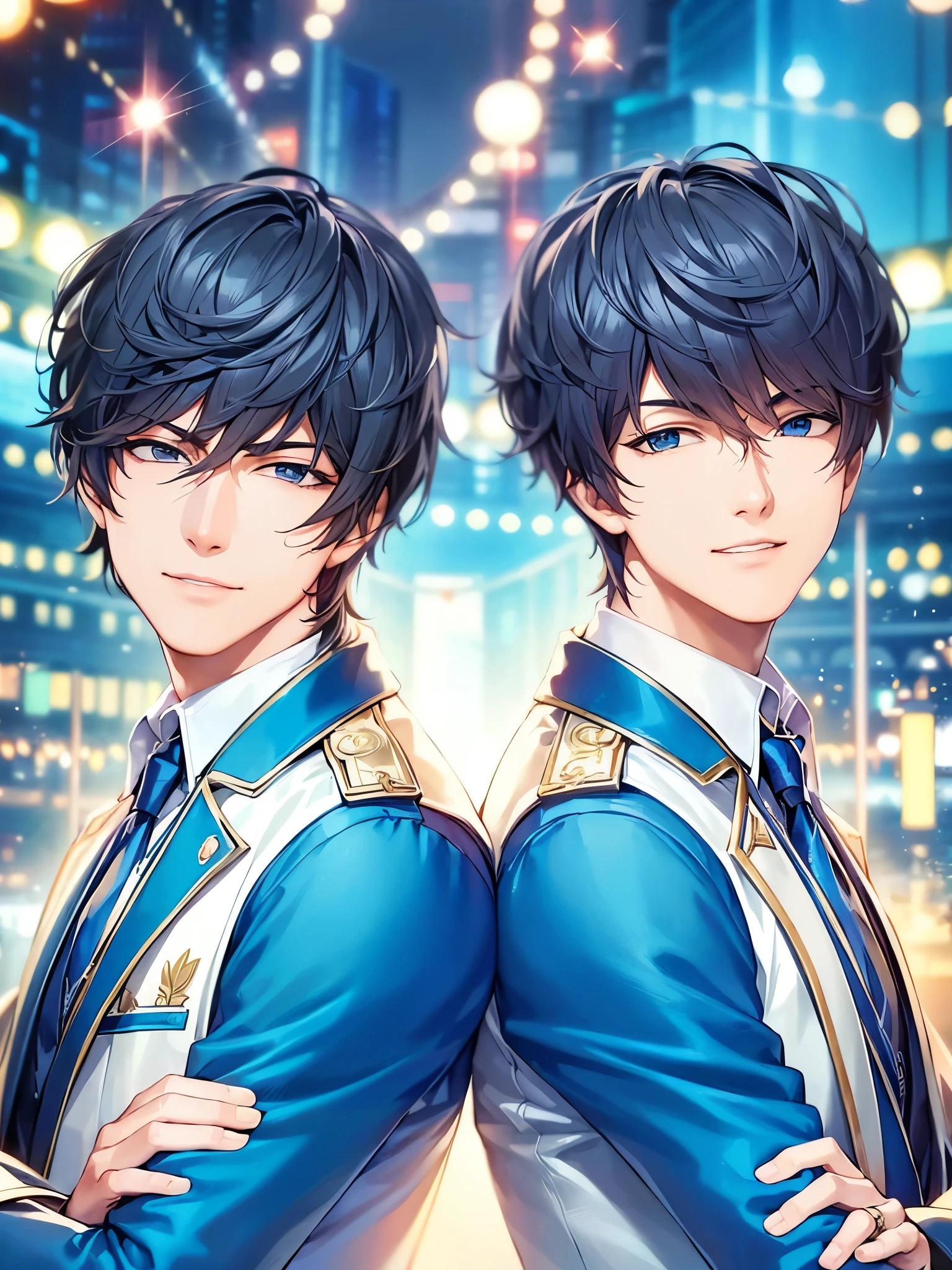 a handsome guy、Serious expression、Cool and beautiful face、Highly Detailed CG Unity 8K Wallpaper, (super masterpiece, Beautiful person, well detailed face polluted smile, It's photorealistic, Hyperrealistic)Cool and handsome face