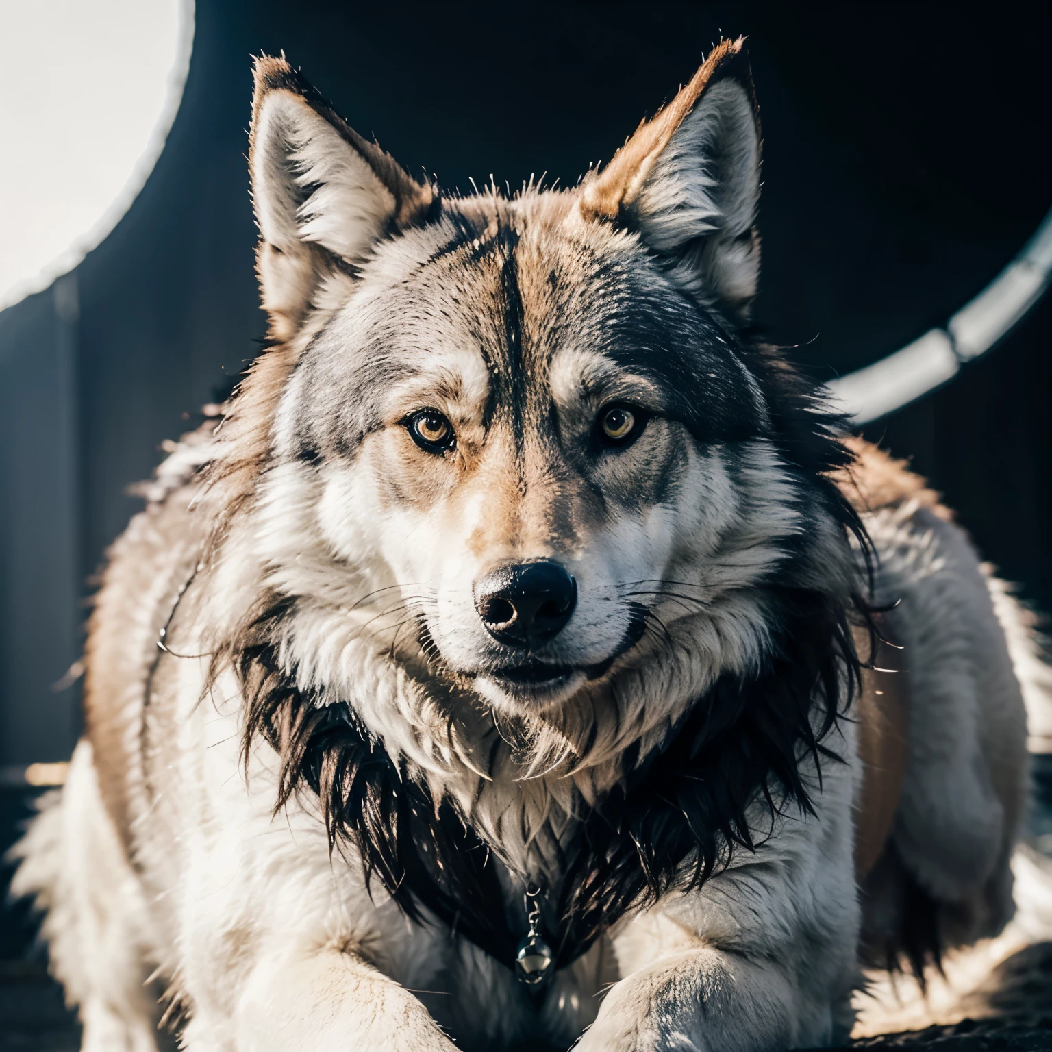 Create a wolf logo with XE in the center of logo