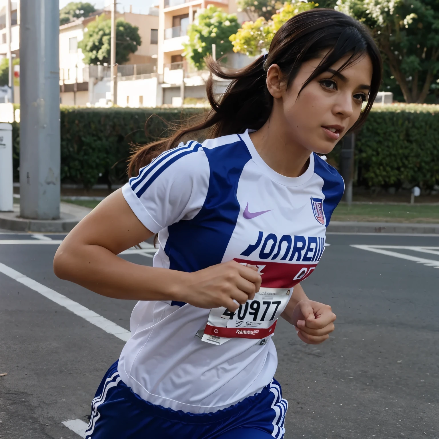 Mujer corriendo con falda corta anime