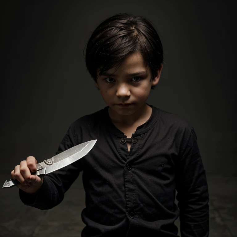 Evil with knife in hand
