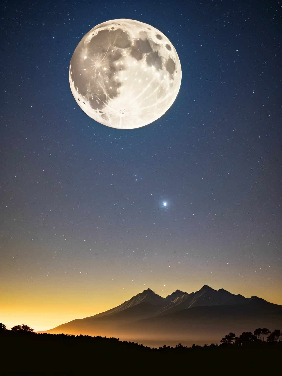 a crescent in the sky with clouds and a mountain in the background, moonlit night dreamy atmosphere, beautiful moonlight night, moonlit night sky, beautiful moonlight, moonlit backdrop, beautiful moon light, moonlit night, crescent moon in background, moonlit nightscape, night sky with moon, nighttime moonlit, moonlit sky, ✨🕌🌙