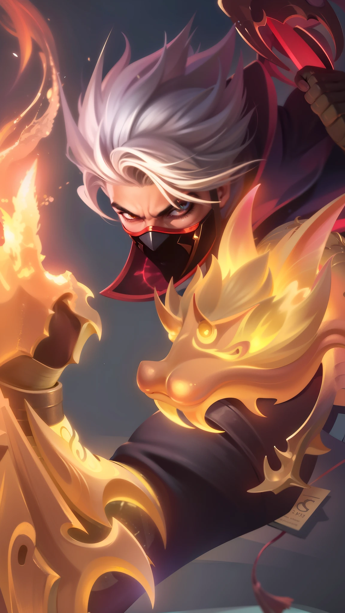 a close up of a guy with a steampunk mask on, Best quality, masterpiece, detailed skin texture, detailed clothes texture, detailed face, super detail, 8k, intricate detail, 1 boy, The color doesn't change, Muscle guy, 1 guy, strong red eye glow (red eye:1.2)