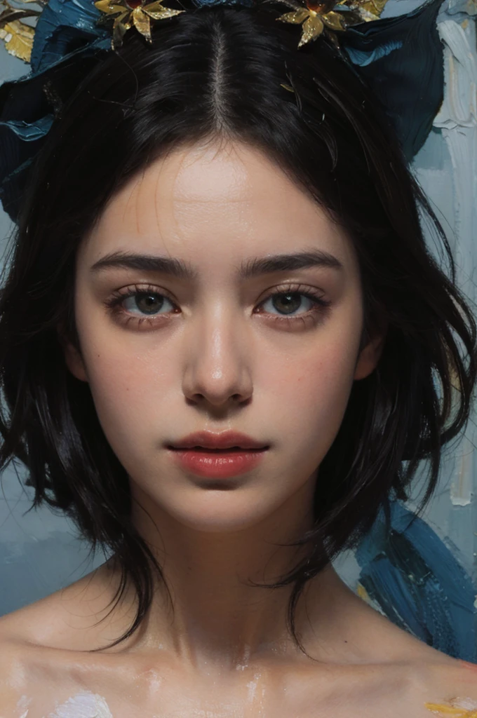(masterpiece, top quality, best quality,8k, girl,ultra detailed,raw photo:1.5),(photorealistic:1.4),(cinematic lighting), PerfectNwsjMajic, , Surrealism, UHD, ccurate, Super detail, textured skin, High detail, Best quality, dynamic angle, (high nose,White skin),[Beautiful eyes],[flat chest:large breasts:0.5],(1girl),(good anatomy:0.5)),(Oil painting: 1.5),

\\

A woman with long black hair, (a detailed painting: 0.353), (Gothic art: 0.106)