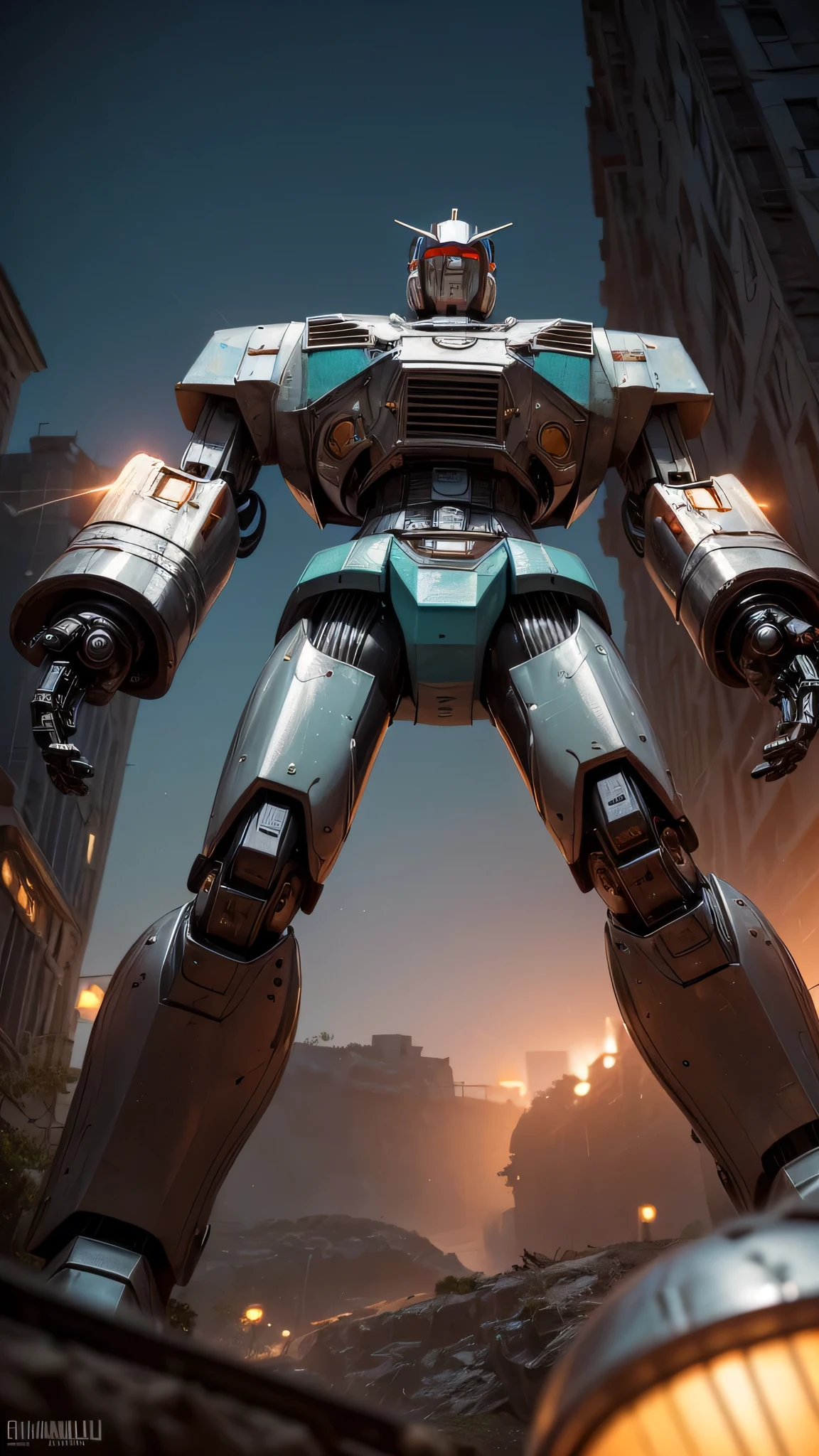 ((best quality: 1.5, masterpiece)), intricate details, soft focus, professional, real life, realistic representation of the face, dim volumetric lighting, dynamic pose, in the style of realistic and hyper detailed renderings BREAK (((2 characters, one cyberpunk steampunk girl, clockwork armor, perfectchainmail (seafoam chrome armor:1.4, background red white mecha, mechanical robot, weapons, Warhammer Dreadnaught, from below)))), film grain, bokeh, black background, dark empty room, photorealistic, hyper-realistic, 8K
