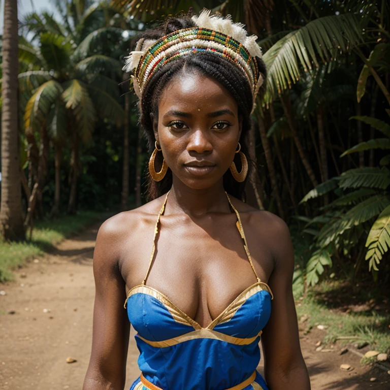 Beautiful woman, 24 years , democratic republic of congo, cultural costumes 