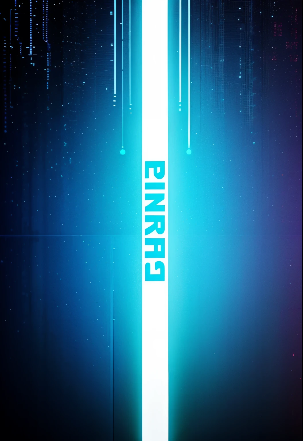 a painting vj egar, background cyber, text name vj egar