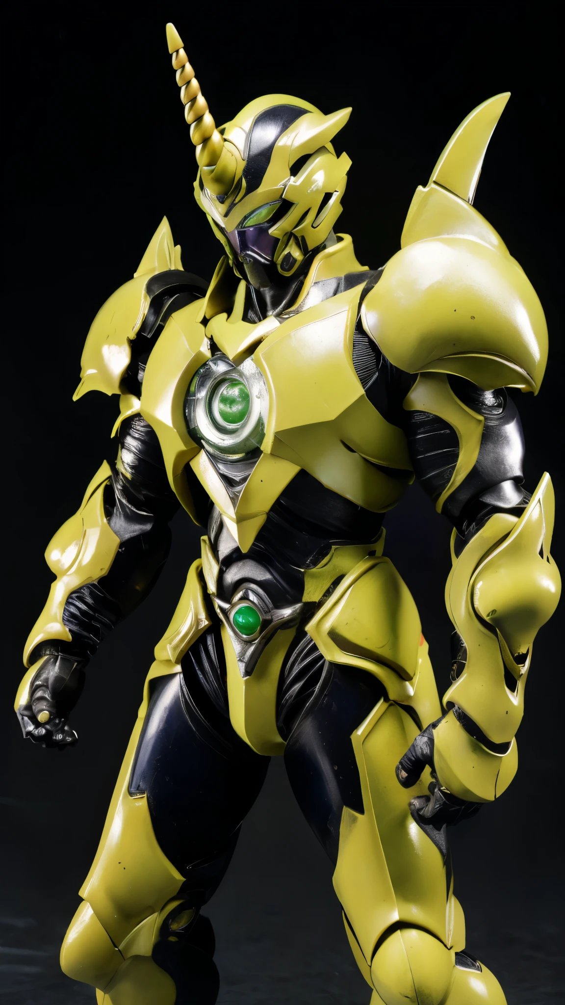 A man wearing a full-face helmet, a fantasy-style biotech armored combat suit, green eyes, (a composite layered chest armor), fully enclosed shoulder guards, matching arm and leg guards, the belt is adorned with Horseshoe-shaped marker, (the color scheme is primarily white with green accents), the design balances heavy with agility, a high-tech bio-mecha armor, (Armor Concept Inspired by Unicorn, stand on the top of a skyscraper in a futuristic sci-fi city), this character embodies a finely crafted fantasy-surreal style armored hero in anime style, exquisite and mature manga art style, (battle damage, element, plasma, energy, the armor glows), ((male:1.5)), metallic, real texture material, dramatic, high definition, best quality, highres, ultra-detailed, ultra-fine painting, extremely delicate, professional, perfect body proportions, golden ratio, anatomically correct, symmetrical face, extremely detailed eyes and face, high quality eyes, creativity, RAW photo, UHD, 32k, Natural light, cinematic lighting, masterpiece-anatomy-perfect, masterpiece:1.5