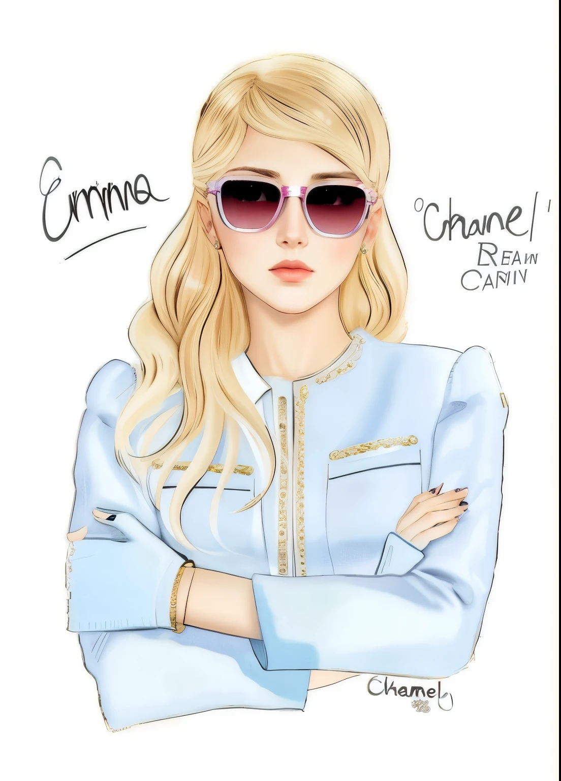 Chanel Oberlin, rich anime girl with a bored expression