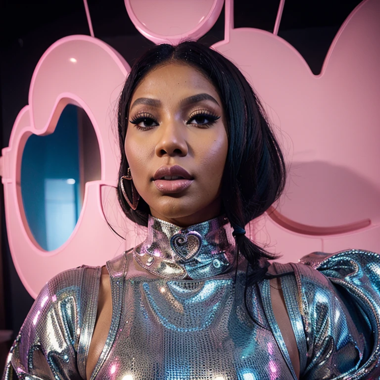 Nicki Minaj con un pene en la boca haciendo una pose provocativa
