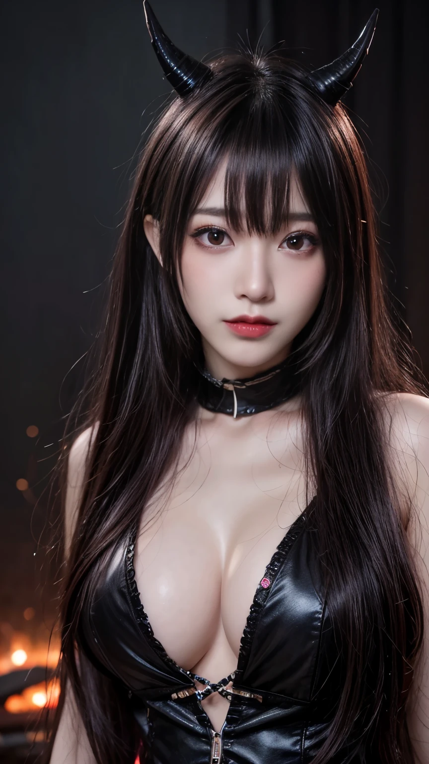 background(Black Night Sky,Big Moon),Woman close up,Wearing a white shirt、Purple Hair,Very long hair,very thick braids,Purple eyes,big , realistic girl rendering, 8k artistic german bokeh, Enchanting girl, Realistic girl, Gurwitz, Gurwitz-style artwork, Girl Roleplay, Realistic 3D style, cgstation Popular Topics,, 8K Portrait Rendering,(Faithfulness,Faithfulness:1.4),Wear pink pajamas,巨big ,Sparkling eyes,Purple eyes、(highest quality,4K,8k,High resolution,masterpiece:1.2),Very detailed,(Realistic,photoRealistic,photo-Realistic:1.37),Mythical monster,Beast-like creature,Muscular,Six big legs,Stand like a gorilla,Red fur covering the body,two big horns,Boar tusk,Sharp Claws,huge shape,Burning Fire Magic,Energy aura,A menacing presence,Glowing Eyes,Intimidating posture,Dark Environment,Smoke-filled air,Ominous Shadow,Majestic and fierce,Explosive power,Vibrant colors,Bold,Horror art style,Dynamic configuration,Dramatic lighting,Muscle layers,large sharp teeth,Sharp Edges,Very detailedスケール,Fiery Crack,Burning Flames,Ferocious look,Burning with anger,Surrounded by sparks and embers