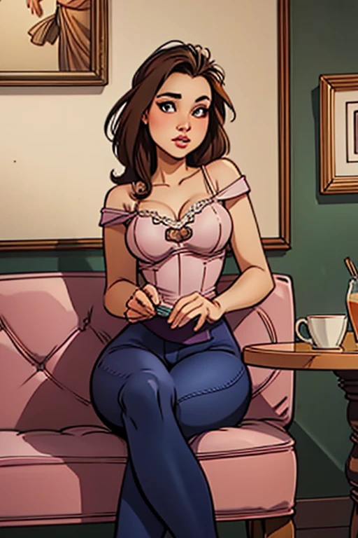 Realistic Drawing, 8k, painting of a woman sitting on a chair in a cafe, in the style of Digital Painting, sensual digital painting, digital art of an elegant man, #1 digital painting of all time, #1 digital painting of all time , digital airbrush oil painting, in stunning digital painting, elegant digital painting, fully clothed. sexy painting, digital art picture, digital oil painting