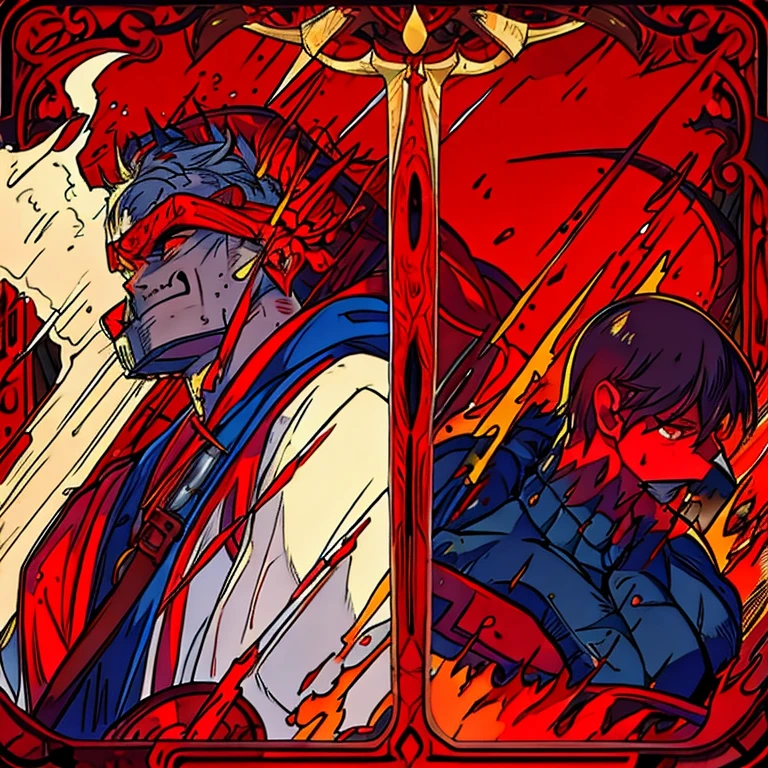 berserker, skin color red, demon