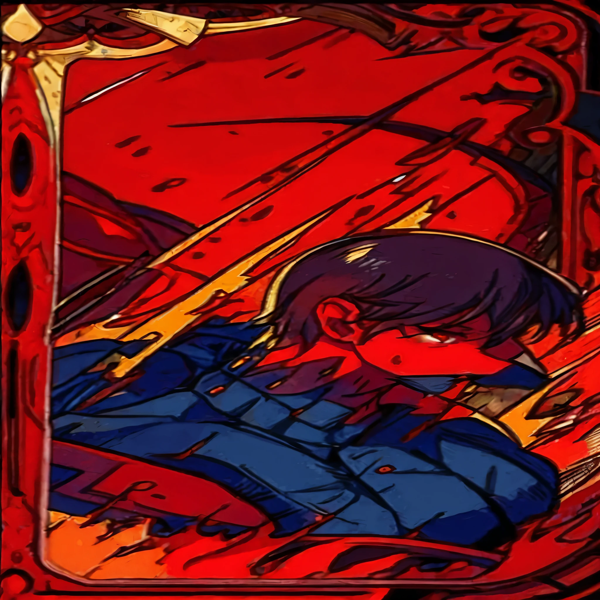 berserker, skin color red, demon