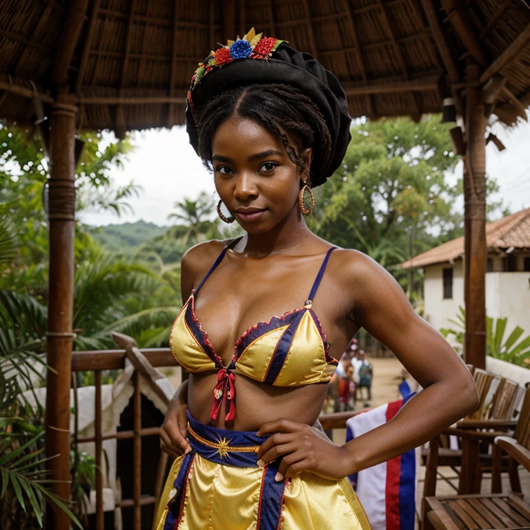 Beautiful woman, 20 years, gabon, tradicional costumes