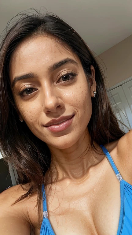 1l34n4, face, selfie, bikini, bedroom, closeup