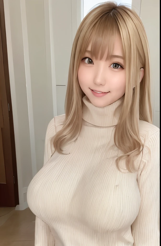 (masterpiece, highest quality:1.2), 1 girl, alone ,(Huge breasts),,Browsing Caution, Embarrassing, ,, ((((Turtleneck sweater.)))),