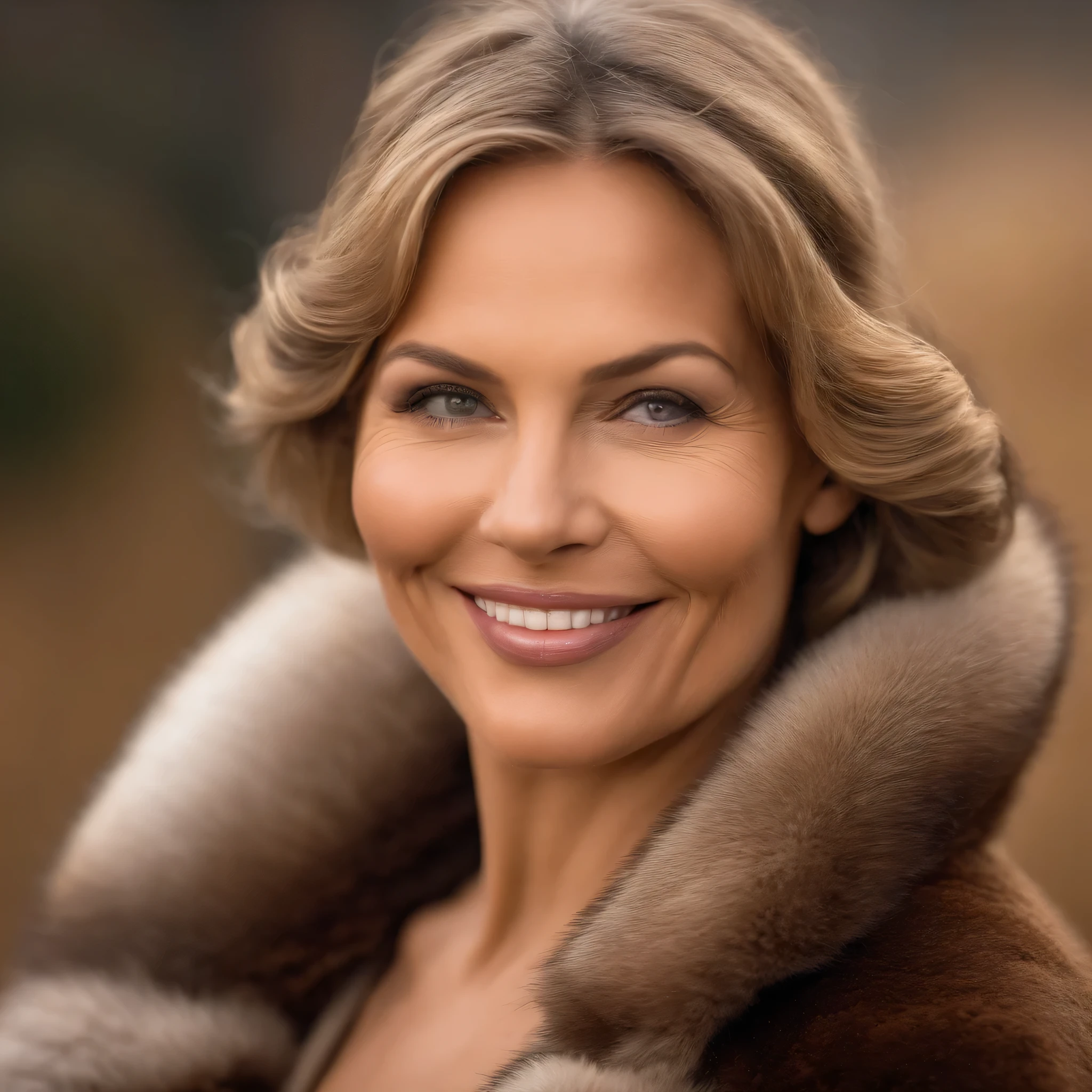 35 ans,(Une MILF:1.2), visage rond, un regard captivant, yeux verts, cheveux blonds,A very wide and very thick, very short sand mink fur coat, fifty centimeters thick, duveteux, naturel, with an ultra thick white and sand mink fur collar, three layers, souriante, fully nude front view, bare shoulders, and two large breast discovered by the fur, Ornella Muti jeune, Detailed wrinkles (8K, high resolution, Ultra-quality, A quality of'image ultra élevée, ultrarealistic, best quality:1.2) (gros seins en bonnet D:1.1), eyes visible through the hair, with silver gray hair, bobbed hair, Bonne position des yeux, cinematic light, Soft light, lombes, la nuit, detailed color background, Convoluted, Very detailed, 8K, Overall Silhouette, posant professionnellement sur un canapé penthouse, En regardant directement la caméraUne photo d'une femme souriante Nikon D850, objectif 85 mm
