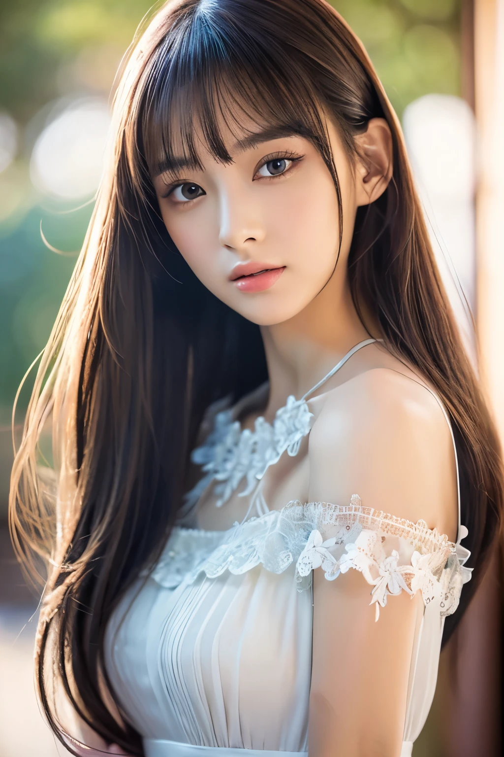 Focus on people。Create and express the best shining composition of the person in a realistic way。((​masterpiece))、(((top-quality)))、((ultra-detailliert))、(A hyper-realistic)、(highly detailed CGillustration)、(extremely delicate and beautiful)、Girl a masterpiece、top-quality、Realistic skin feeling、Realistic fabric、We will introduce a realist illustration focusing on the center front of girls with realistic and ultra-detailed eyes.。This is the absolute rule, and the following sentence expresses the image quality。 The greatest painter in human history meets an unparalleled beauty、It is the greatest masterpiece in the history of the Inuiku Ichigo, which depicts the most beautiful figure of a lifetime.。 Create stunning anime artwork that is currently trending on seaStation、Introducing exquisite beauty and seductive aesthetics。
