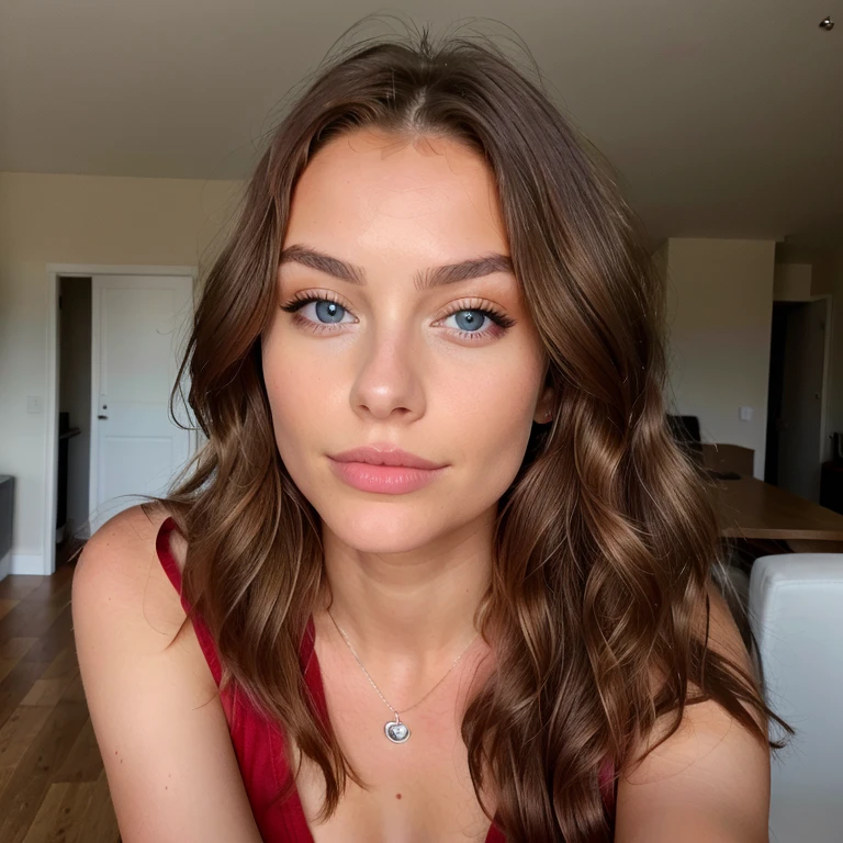Belle brune aux reflets blonds portant en soutien gorge sexy rouge (dans une salle ), very detailed, 22 ans, , , visage innocent, natural wavy hair, yeux bleus, high resolution, chef-d&#39;artwork, Best quality, Intricate details, very detailed, Sharpness, detailed skin, texture de peau réaliste, texture, detailed eyes, professionnel, 4k, sourire charmant, shot with Canon, 85mm, faible profondeur de champ, Couleur de vision Kodak, corps parfaitement ajusté , Extremely detailed, la photographie_\(ultra\), photorealistic, Realistic, Post-traitement, Maximum details, roughness, vrai vie, ultra realistic, photorealism, la photographie, 8k euh, la photographie, gros seins,from the back looking at the camera ,et touchant ses grosse fesses 