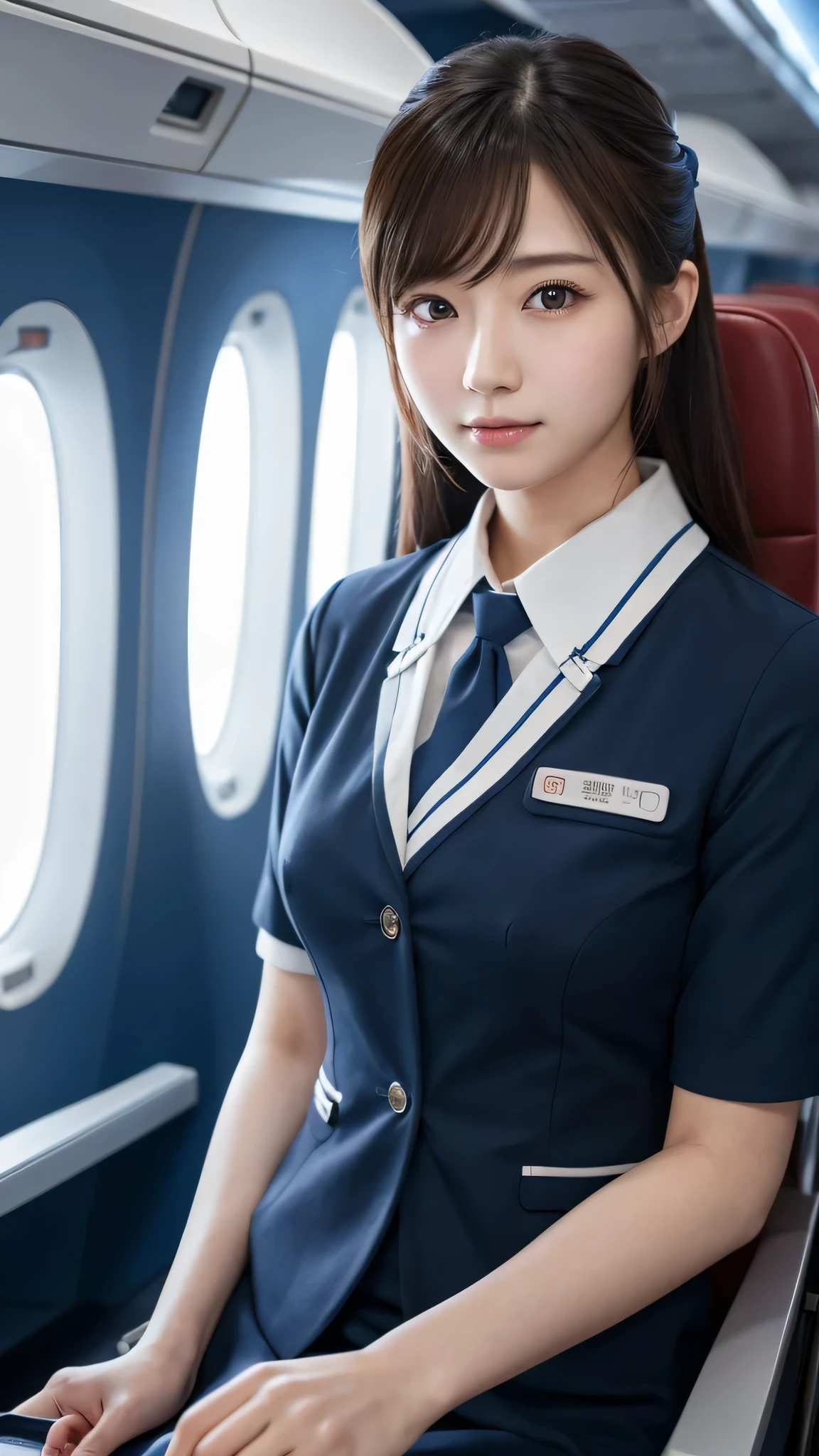 Super detailed, High resolution, Super detaileded, highest quality, wonderful, highest quality,Integrated 8K wallpaper, cinematic lighting, stewardess、20-year-old、Japanese