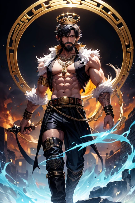 "personaje pixel art masculino con una gran espada y apariencia ruda, cuerpo completo, para un videojuego"