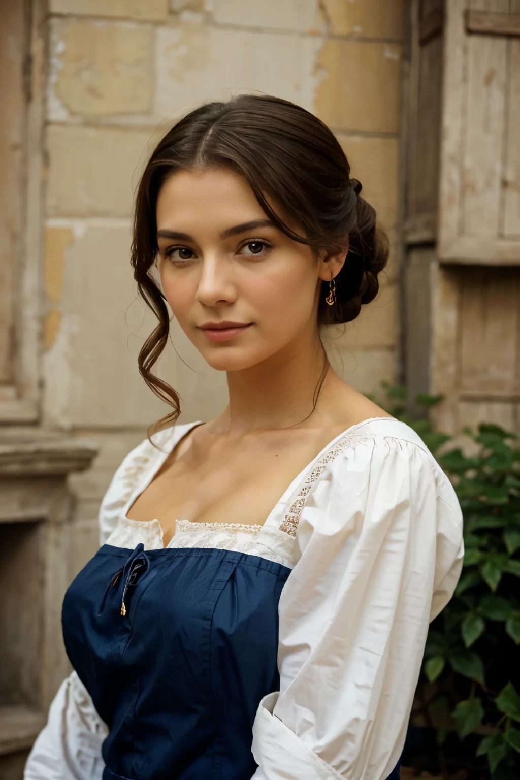 old european paint style,pretty women