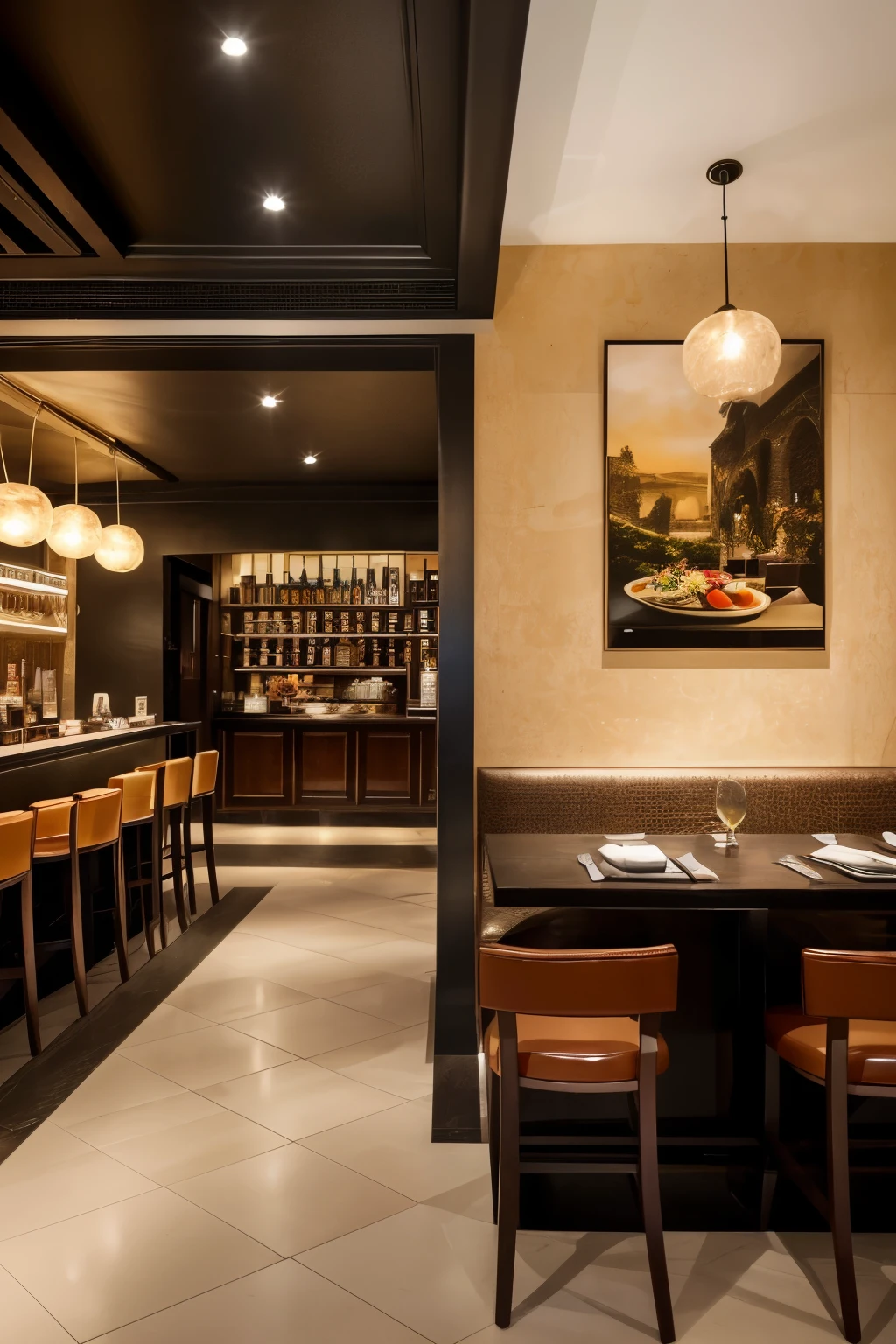 A highly detailed and photo-realistic image of the newly opened restaurant in town, titled "Persico". This advertising picture showcases an artistic and original food station, where the talented chef showcases his culinary skills by inventing unique dishes on the spot for an enthralled audience. The chef, with his focused gaze and an air of artistic flair, wields his Stille with precision and finesse, creating a memorable dining experience for all. The setting is bathed in soft, warm lighting, with the restaurant's name subtly highlighted in the frame. The picture, captured in 8k ultra high definition, exudes a sense of luxury and sophistication, making it a masterpiece in the world of