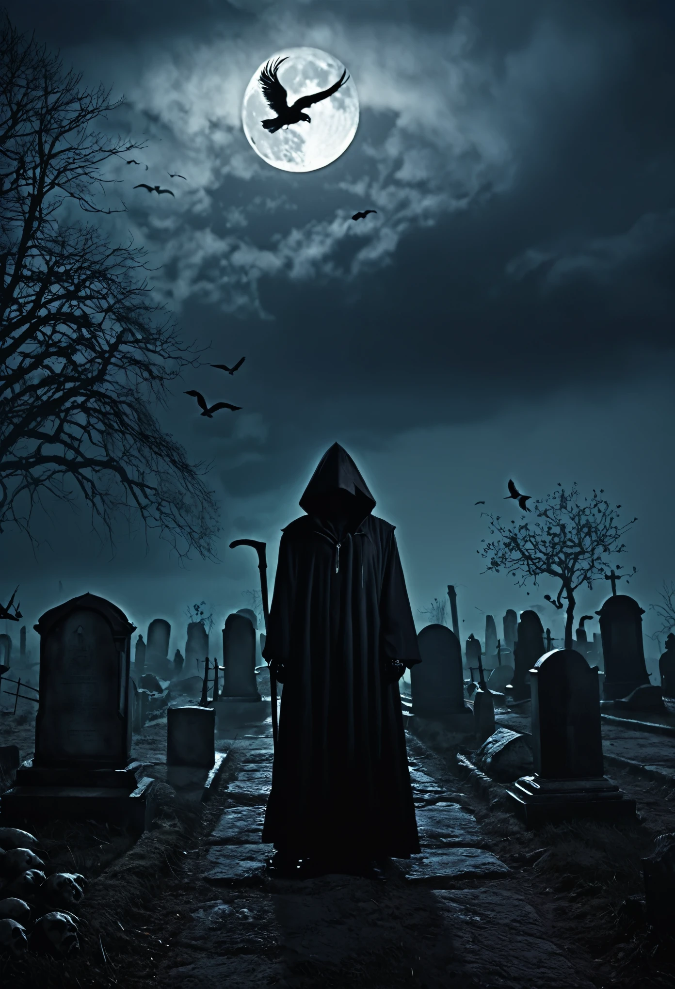 Cover of a vampire story, don't let his face be seen, that follows a gothic and very dark aesthetic