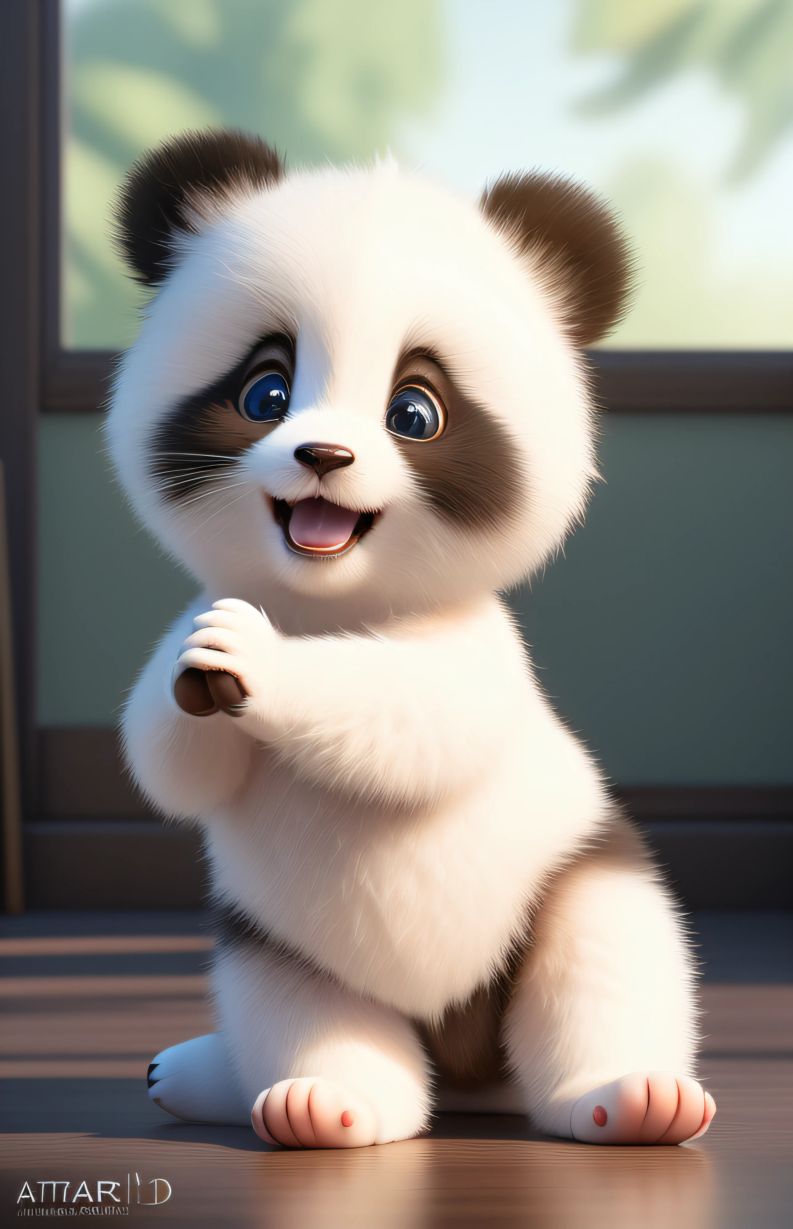 (obra maestra), (mejor calidad), (ultra detallado), (cuerpo completo:1.2), Muy bonita, Baby, pixar, Baby panda in pajamas, ojos grandes y brillantes, esponjoso, sonrisa, Delicado y fino, cuentos de hadas, Incredibly high level of detail, pixar style, paleta de colores brillantes, luz natural, Fondo simple con color puro., renderizado de octanaje, tendencia en artstation, gorgeous, Ultra gran angular, 8K, hd, realista