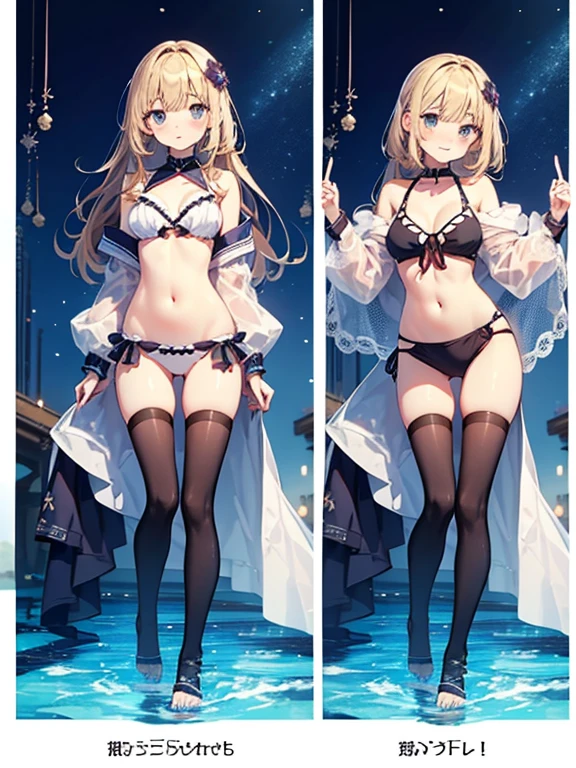 ((2D Beautiful Girl、highest quality、Perfect Finger 1.3、Perfect Anatomy 1.3、Very delicate and beautiful illustrations))、Cute girl、(Conversion Sequence)、((Swimwear))、14 years、Slender beautiful girl、Fractal Art、Baby Face、((Straight Long Hair))、Big droopy eyes、Laughter、Full-body display、(1 person)、Long sleeve、School swimming pool、standing、