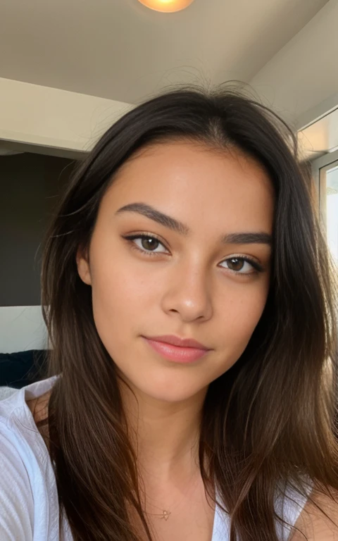 Mixture of the most attractive facial racial features, peau légèrement métisse et yeux bleus fascinants chez une vraie fille magnifique.