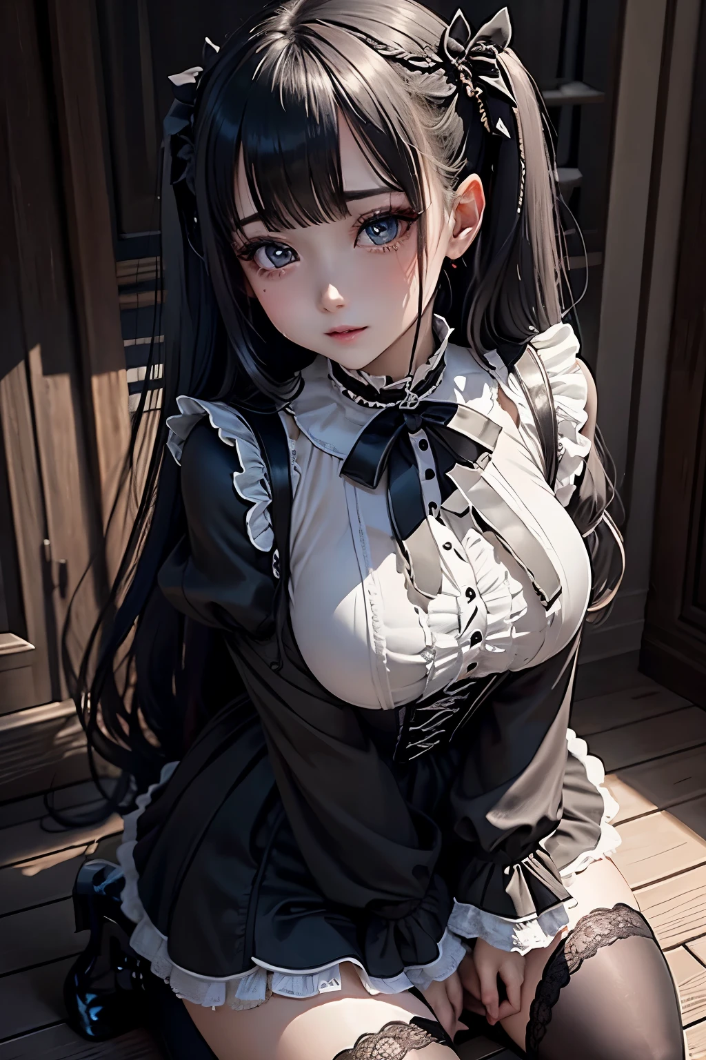 ハードDark Gothicメイク、Deep Night Sky、Horror、Black dark eyeshadow、cry、sad、Good skin radiance、Dark Gothicメイク、Dark smile、palace、The beauty of fragrance、24-years-old、Expressions of intense sexual pleasure、Embarrassed look、Dark Gothic、Obscene language、highest quality、Expression of sexual pleasure amid suffering、Drunk face、紫のMaid clothes、Mysterious、Noble、The face of someone who is holding in the toilet、sexy、Loving smile、Twin tail hair、Right blue eye, Left eye is red、Super seductive pose、Platform Heel Shoes、Heavy makeup、Gothic ta Clothing、A little slimmer、Silver Hair、Long Hair Straight Hair、Cute Gothic Loliress、Beautiful Face、elegant features、Fascinating face、Stained glassが背景、Chest glistening with sweat、The room is dark、goth long dress、Bell Sleeves、Wizard Sleeve、Decadent look、Sexually excited expression、Glossy thighs wet with water、Thighs that are wet and shiny with oil、Background of a room full of roses、sad表情、Rose Maiden、The embroidery is pink、The dress has pink embroidery、Thigh-high socks、Knee-high socks、Gentle expression、Dark black eyeshadow、despicable act、Stained glassと薔薇背景、thighs are a little thin、Female Duo、Female couple、dark church background、Stained glass、Black metal world、Dark Castle、Dark Room、Slender body、upright、walk、Are standing、gothic long dresaid clothes、Victorian dresses、Her thighs glisten with sweat、My body is wet and shiny、Lots of glitter on the thighs、sweating、My thighs are sticky from sweating、Sweat glistens on the thighs, The whole body is sweaty and shiny、Quite sweaty、My thighs are sweaty、My thighs are so wet、My thighs are shining with sweat、A lot of sweat glistens all over the body、Small breasts、Thick knee-length dress、Slightly hides the bust、