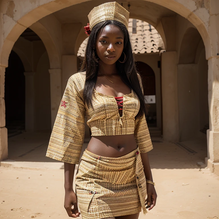 Beautiful woman, 21 years old, from chad, cultural costumes dress