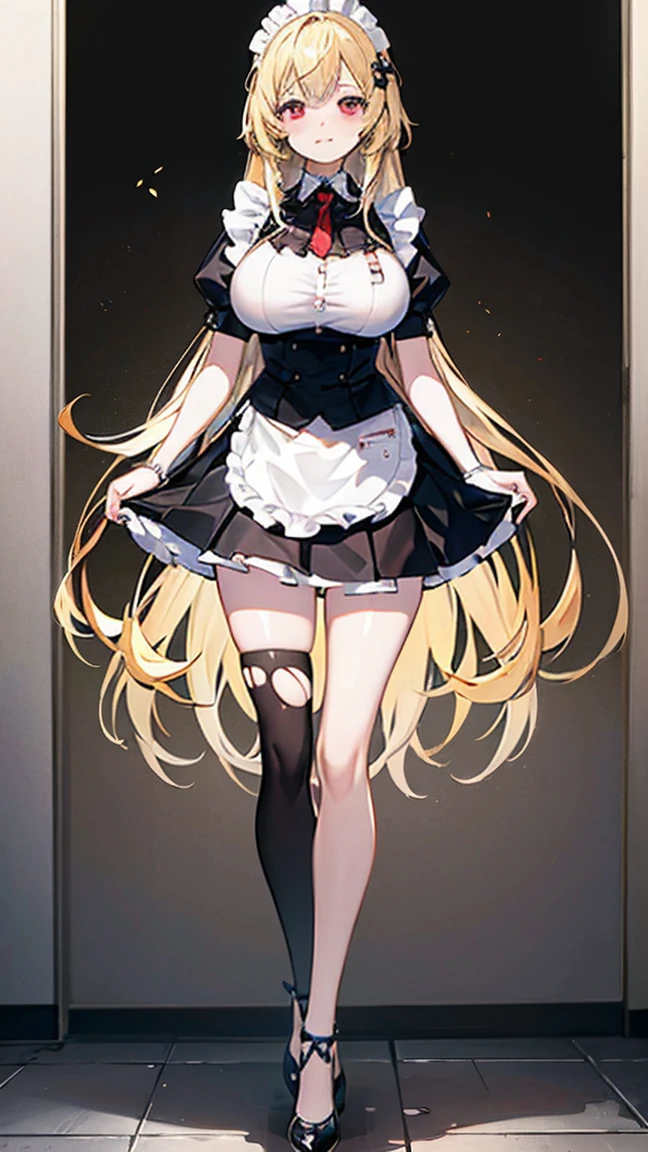 14-year-old girl with big breasts in maid costume (Gothic style) Torn skirt, golden body proportion, messy blonde hair (Pigeon-toed feet) (Very detailed CG Unity 8k wallpaper) Ripped Skirt Ruddy Shy Ed Blinky USA'The most beautiful body art, Artai Guéran, Created by Jeremy Professional Gorgeous Mann, Greg Manzies, Antonio Moro, Artstation Trends, CGSOCIETY Trends, Wheels within wheels, Tall and detailed, precise, Dramatic Realism, CG, 3D, 8K 4K
