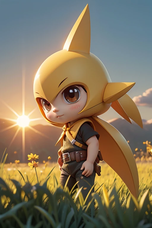 Prairie, creature, sunshine, sharp focus, 32k